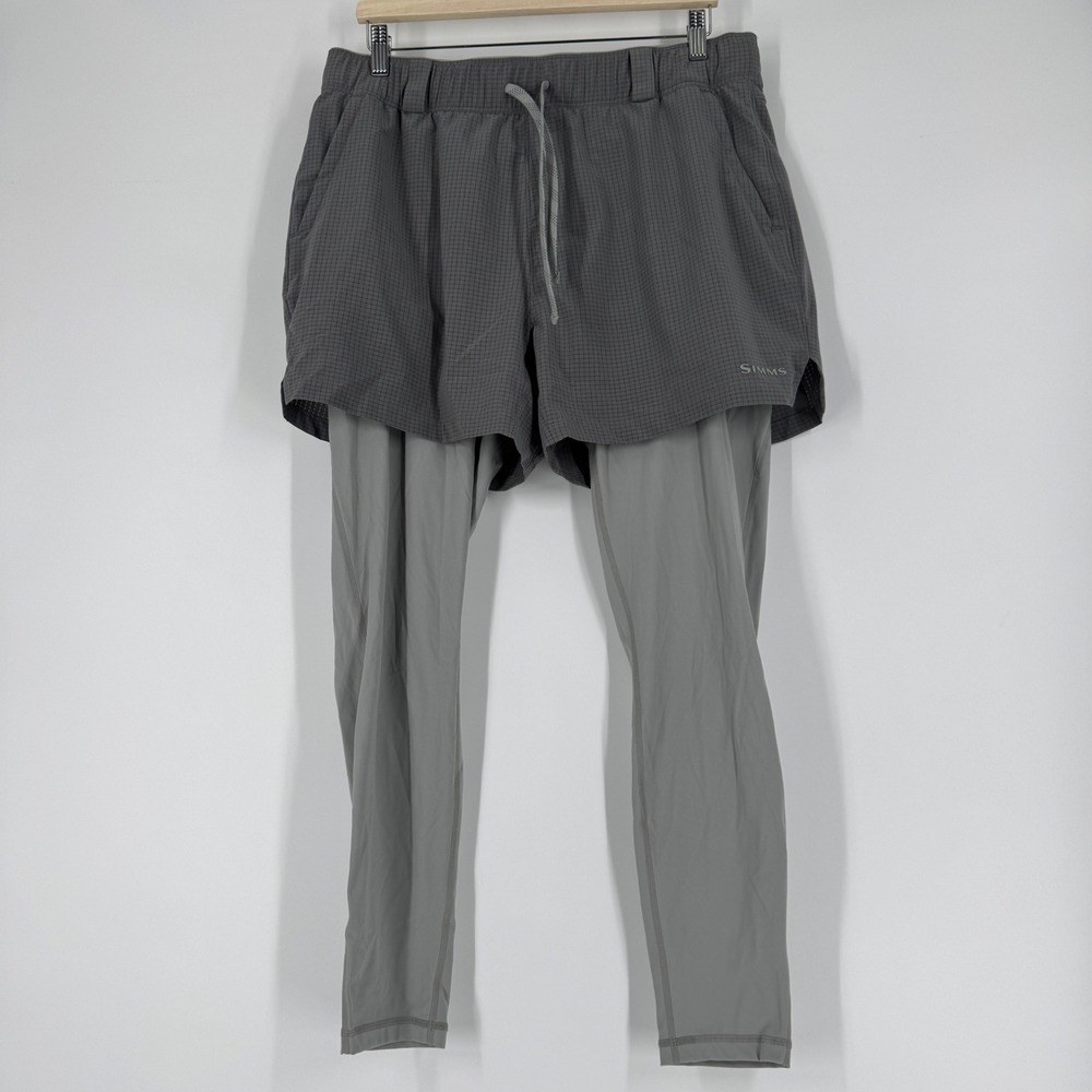 Simms Mens Latitude Bicomp Short with Integrated Leggings Large Gray
